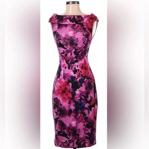 Luxe Carmen Marc Valvo Floral Dress Size 10